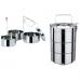 Container: Food, Stainless Steel, Double Wall, 1, 2, 3 or 4 Layers Tiffin