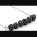 Diffuser: Lava Necklace with 6 Beads Black