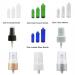 Bottle: Glass, Tall in Blue, Clear, or Green, 25mL, 50mL, 100mL