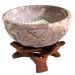 Incense Burner: Soapstone Bowl with Wooden Cobra Stand