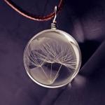 Dandelion fluff pendant