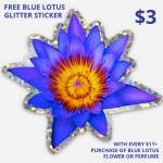 Blue lotus sticker off $3 or free with $11+ purchase