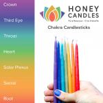 Beeswax Candles in Chakra Colours box of 7