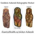 Canaanite goddess Asherah original, sticker and enhanced