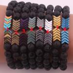 Diffuser: Bracelet, Lava and Hematite Chevron numbered