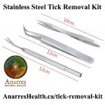 tick Kit measurement: Stainless Steel Tick Removal