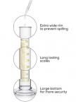 Glass cylinders 5mL, 10mL, 50mL and 100mL features