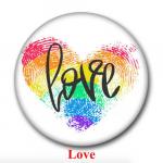 Love Pride buttons available at Anarres