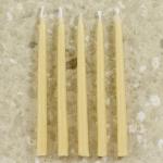 Hanukkah Candle Beeswax Dipped, Natural singles