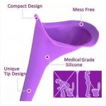 PEZ female urinal and silicone funnel diagram