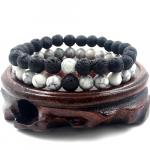 Diffuser Bracelet: Lava and Howlite ON DISPLAY