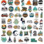 Variety of Outdoor themed stickers collage 2