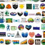 Variety of Outdoor themed stickers collage 3