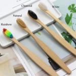 Toothbrushes with your choice of bristles: rainbow, natural, charcoal or white